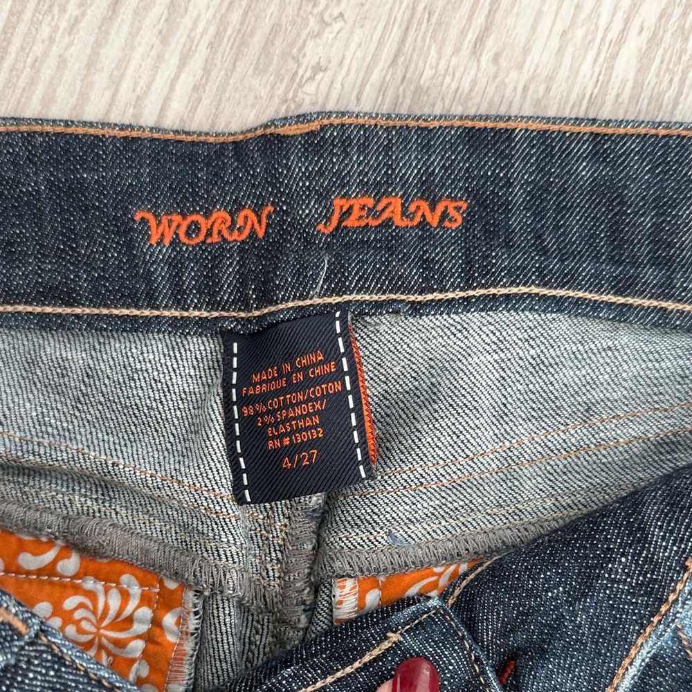 Women's Dark Wash Straight Leg Jeans - Picture 2 of 3